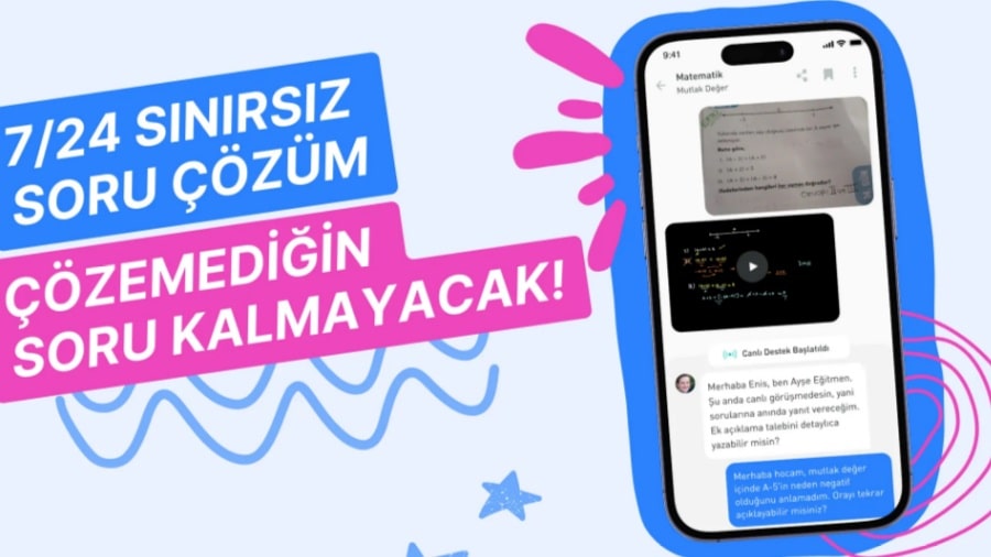 Kunduz uygulamasında soru çözümü ekranı