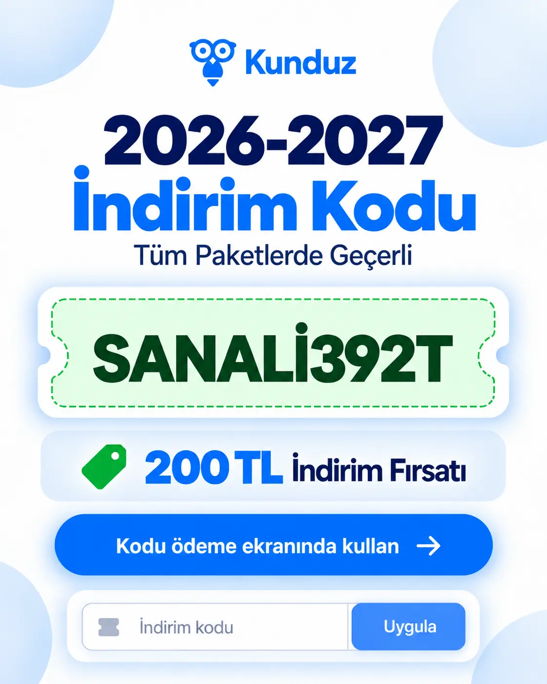 Kunduz İndirim Kodu